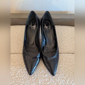 Amalfi Black Snakeskin Women's Pumps